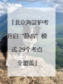 北京海淀护考开启“静音”模式 29个考点全覆盖